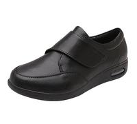 POFH Shoes for Mens with Swollen Feet Mens Orthopedic Trainers Wide Fitting Mens Shoes Sandals Air Cushion Slip-On Orthopedic Diabetic Walking Shoes Slip on Shoes (Color : Black, Size : 47 EU)