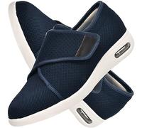 POFH Women's Diabetic Shoe Walking Shoes Extra Wide Widths Adjustable Sneakers for Edema Swollen Feet Elderly Shoes Lightweight Extra Wide Sandals (Color : Blue, Size : 40.5 EU)