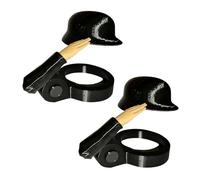 pofluany 2Pcs Soldier Salute Beer Bottle Caps - Novelty Military Helmet Bottle Stopper & Sealing Cap, Also Fits Tow Ball Cover & Tow Bar Cover for Men Gifts Black 2