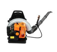 pofluany 63CC 3HP 2 Stroke Backpack Gas Powered Leaf Blower, 665CFM Gas Backpack Garden Snow Blower with Cruise Control Handle, Petrol Backpack Leaf Blower, Single Cylinder Air-cooled Engine Orange 6