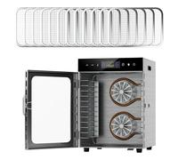 pofluany 800W Food Dehydrator, Freez Dryer Machine for Home, 12-Trays Stainless Steel Fruit Dehydrators Machine, Touch Screen Food Dryer Dehydrator with 35-90 Temperature Control & 24H Timer Grey