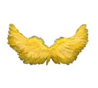 pofluany Angel Wings Fairy Angel Wing Fallen Angels Wings Halloween Fancy Dress Costume for Adult Kids Women Girls Performance Carnival Stage Halloween Christmas Birthday Party Yellow