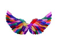 pofluany Angel Wings Fairy Angel Wing Fallen Angels Wings Halloween Fancy Dress Costume for Adult Kids Women Girls Performance Carnival Stage Halloween Christmas Birthday Party Multicolor