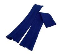 pofluany Arm Cuffs Covers Winter Sleeves 1 Pair Fingerless Knitted Warmers Keep Warm Windproof High Elasticity Non-slip Pure Color for Dark Blue One Size