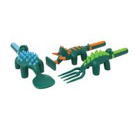 pofluany Dinosaur Toddler Utensils, Reusable Plastic Toddler Fork Spoon and Pusher Utensils for Kids, Kids Cutlery Set, BPA-Free Utensils for for Toddler Gifts Birthday Gifts for 1 2 3 4 5 6 7 year o