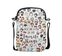 POFULL Anime Inspired Messenger Bag No Face Gift Anime Lover Gift These Are A Few Of My Favorite Things Crossbody Bag, Favourite Sotanime, 0