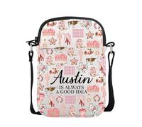 POFULL Austin Texas Trip Gift Austin Bachelorette Party Gift Austin Is Always A Good Idea Crossbody Bag, Austin is Always, 0