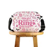 POFULL Breast Cancer Survivor Gift Pink Ribbon Support Gift This Girl Got to Ring The Bell Crossbody Bag, Got to Ring