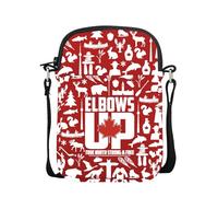 POFULL Canadian Flag Gift Equal Rights Democratic Political Awareness Gift Elbows Up True North Strong & Free Crossbody Bag, Elbows Up, 0