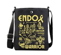 POFULL Endo Warrior Gift Endometriosis Messenger Bag Chronic Illness Gift Endometriosis Warrior Crossbody Bag, Endo Warrior, 0