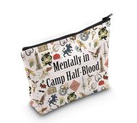POFULL Fantasy Book Lover Bookish Gift Mentally In Camp Half Blood Makeup Bag
