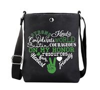 POFULL Girl Troop Leader Gift Adventure Lover Squad Gift On My Honor Crossbody Bag, On My Honor, 0