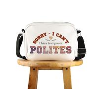 POFULL Greek Gods Gift Greek Musical Inspired Gift Sorry I Can't I Have To Cry Over Polites Crossbody Bag, Over Polites