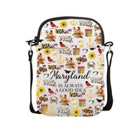 POFULL Maryland State Souvenir Gift Maryland Vacation Gift Maryland Is Always A Good Idea Crossbody Bag, Maryland is Always, 0