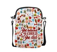 POFULL Movie Lover Gift Scarecrow Princess Inspired Gift She Believed She Could So She Did Crossbody Bag, She Did Wizaro