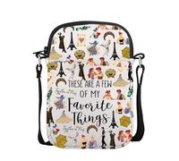 POFULL Princess Lover Gift Animated Musical Historical Fantasy Film Gift These Are A Few Of My Favorite Things Crossbody Bag, Together in Paris, 0