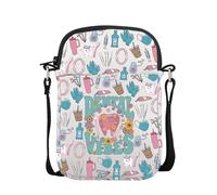 POFULL Teeth Dental Gift DA Appreciation Messenger Bag Dentist Hygienist Gift Dental Vibes Crossbody Bag, Dental Vibes, 0