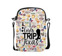 POFULL Travel Love Gift Texas Souvenirs Travel Homesick Gift Moving Away Gift Girls Trip Texas Crossbody Bag, Trip Texas