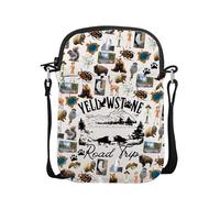POFULL Vacation Trip Gift Nature Lover Messenger Bag National Park Road Trip Crossbody Bag, Tone Road Trip