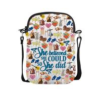 POFULL Von Trapp Gift Musical Movie Gift Music Lover Gift She Believed She Could So She Did Crossbody Bag, She Did Sound, 0