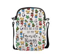 POFULL White Mage Inspired Gift Video Game Lover Gift Gaming Merch These Are A Few Of My Favorite Things Crossbody Bag, Favourite Ffgame, 0