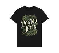 Póg Mo Thóin T Shirt - Funny Rude Irish Gaelic Saying St Patrick's Day Pub Shirt for Men & Women Black
