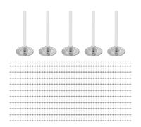 Poggapp 500Pcs Candle Wicks 1 Inch Low Smoke Candle Wick with Metal Tabs Tea Light Wicks for Candle Making
