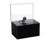 Poggapp Acrylic Donation Suggestion Box Secure and Safe Tip Jars with Lock, for Business Cards