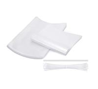 Poggapp Pack of 100 Poultry Shrink Bags with Zip, Silicone Straw for Chickens, Rabbits, Food Storage for Turkey, Chickens, Rabbits