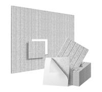 Poggapp Pack of 12 Soundproof Foam Panels 12 x 12 x 0.4, Self-Adhesive Acoustic Wall Panels, for Acoustic Treatment in Silver Grey