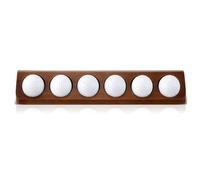 Poggapp Wooden Golf Ball Display Case 6 Standard Size Wall Mount Golf Ball Stand Holder Display
