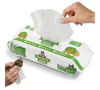 Pogi's Dog Wipes, Green Tea Scent, 100 Wipes | Thick, textured pet wipes for paws, coats and bottoms. Clean and freshen up between baths.