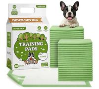 Pogi's Puppy Training Pads with Sticky Tabs, 60 x 60 cm, 40 Pads | Absorbent core turns liquid into gel. Leak-proof backing helps protect floors during toilet training.
