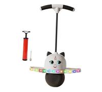 Pogo Jump Ball Featuring Handle And Colorful Lights for Balance Games, White
