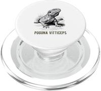 Pogona Vitticeps Bearded Dragon Scientific Illustration PopSockets PopGrip for MagSafe