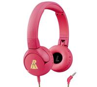 POGS Kids Wired Headphones | The Elephant 2 | Foldable, Durable Headphones for Kids 3+ | Volume Limited 85dB, Microphone | On-Ear | Music-Sharing Function Safe 3.5 mm audio cable (rPink)