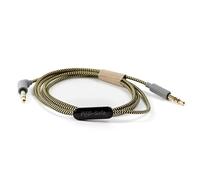 POGS-Safe Cable | 3.5 mm Audio Cable The Gecko & The Elephant Headphones | Volume Limited 85 dB, Safe Technology | Integrated Microphone | 1 meter Anti-Tangle Fabric Cable (Grey)