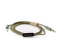 POGS-Safe Cable | 3.5 mm Audio Cable The Gecko & The Elephant Headphones | Volume Limited 85 dB, Safe Technology | Integrated Microphone | 1 meter Anti-Tangle Fabric Cable (Green)