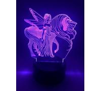 POGSTER 3D Fairy & Unicorn - 7-Color Changing LED Night Light for Kids' Bedroom or Desk