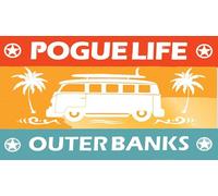 Pogue Life - Outer Banks - Hanging Wooden Sign - 26cm x 15cm