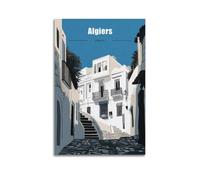 POGUZHS Algeria Algiers Vintage Travel Poster Canvas Painting Wall Art Decorative Picture Prints Modern Decor 16x24inch(40x60cm)
