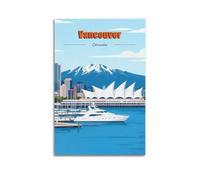 POGUZHS Canada Vancouver Vintage Travel Poster Picture Print Canvas Wall Paint Arts Decor Modern Home Artworks Idea 16x24inch(40x60cm)