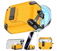 Pohgelan Compatible with AirPods Pro 2nd/1st Generation Case,Compatible with Magsafe,Magnetic Automatic Lock with Phone Stand & Cleaning Kit for iPod Pro Charging Case (Yellow)