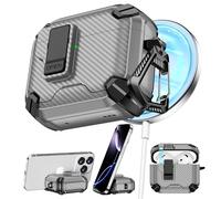 Pohgelan Compatible with AirPods Pro 2nd/1st Generation Case,Compatible with Magsafe,Magnetic Automatic Lock with Phone Stand & Cleaning Kit for iPod Pro Charging Case (Gray)