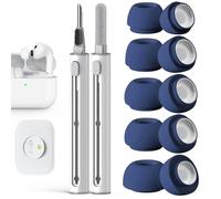 Pohgelan Compatible with AirPods Pro 3 Generation Replacement Ear Tips,with Noise Reduction Hole & Built-in dust Guard Screen, with Cleaner kit -5 Sizes (XXS/XS/S/M/L)-Blue