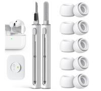 Pohgelan Compatible with AirPods Pro 3 Generation Replacement Ear Tips,with Noise Reduction Hole & Built-in dust Guard Screen, with Cleaner kit -5 Sizes X-Small-White
