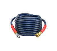 POHIR 25FT Pressure Washer Hose 3/8'' Non Marking 4800psi with Quick Connect, Power Washing Hose No-Kink Steel Wire Braided, Upgraded 4-Layer Structure Commercial&Home Use for Clean Car Yard Garden