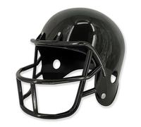 Pohotobooth Props Ltd Full-Size American Football Toy Helmet - Sturdy Plastic Replica for Costumes, Parties & Display (Black)
