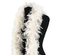 Pohotobooth Props Ltd Luxury White Feather Boa - 80g 180cm Super Soft Feather Accessory for Angel Costumes, Christmas Events, Fancy Dress, Winter Parties & Theatrical Use