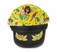 Pohotobooth Props Ltd Party Captain Police Hat - Fancy Dress Nautical Party Accessory for Hen Do, Stag Night, Halloween, Festivals, Pride, Beach & Themed Event (Yellow Hawaiian Tropical Vibes)